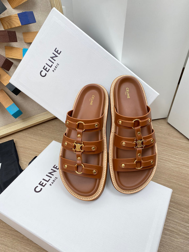 Celine Slides Tippi in Calfskin