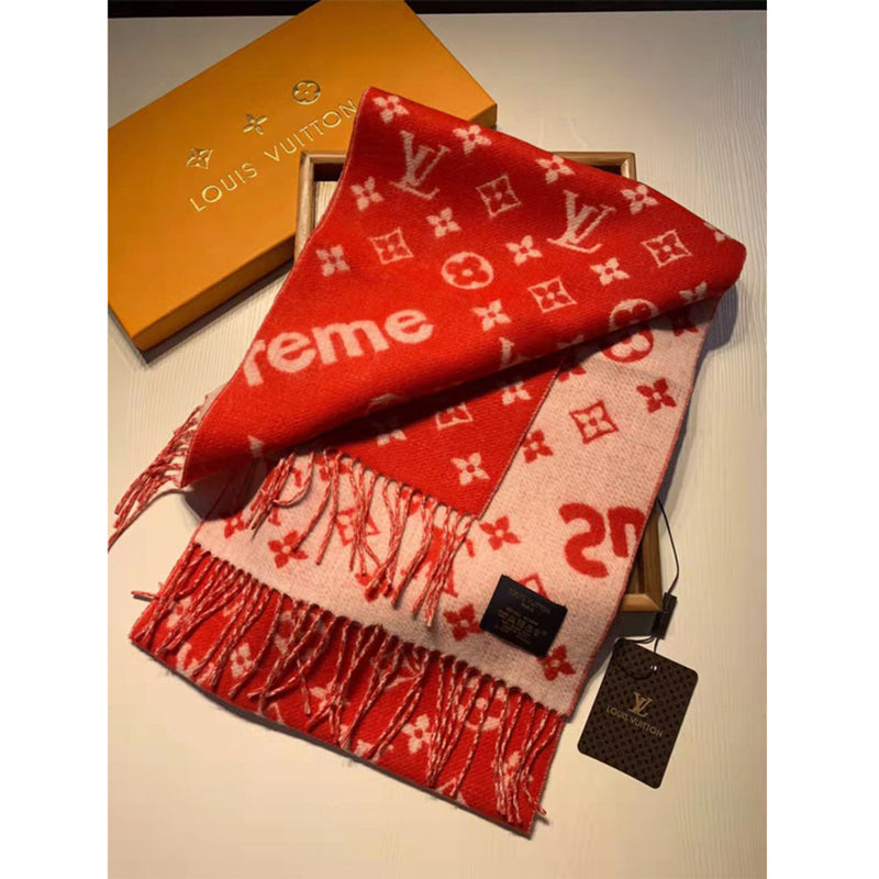 Cachecol LV x Supreme Monogram