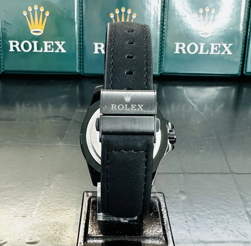 Relógio Rolex Submariner Pulseira de Couro