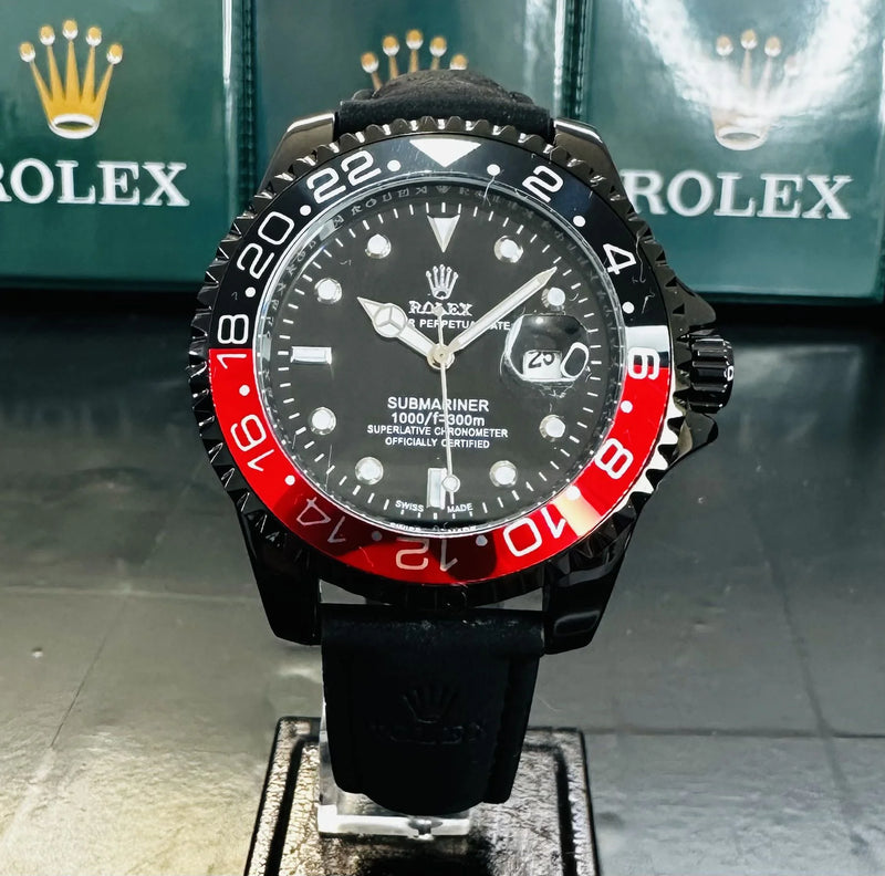 Relógio Rolex Submariner Pulseira de Couro