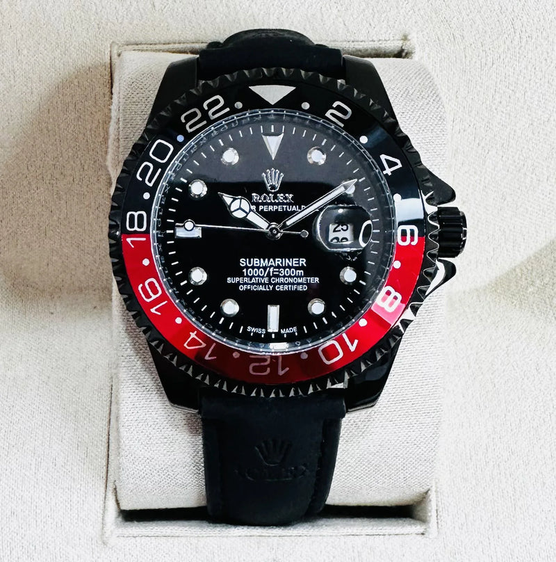 Relógio Rolex Submariner Pulseira de Couro