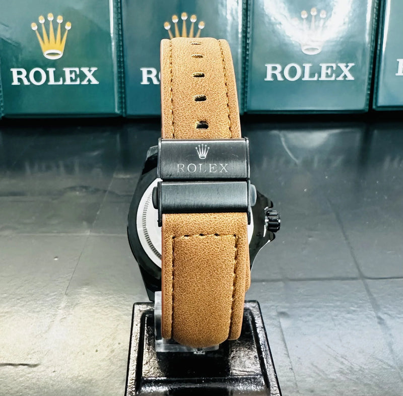 Relógio Rolex Submariner Strap Couro Brown