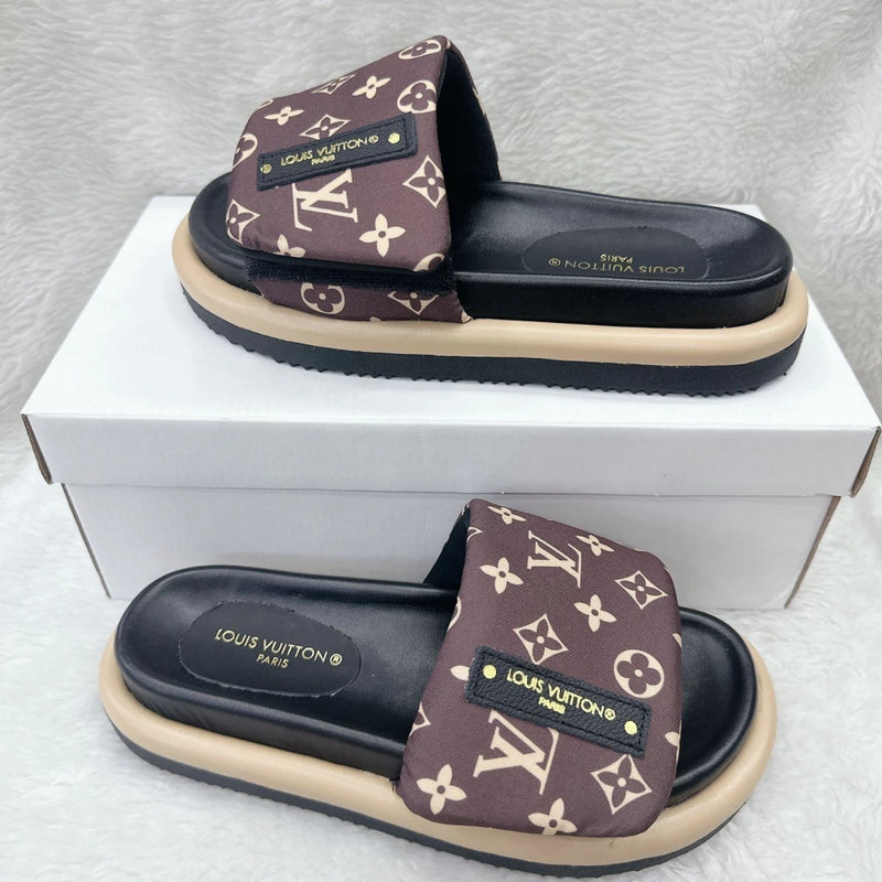 Slide Louis Vuitton Pool Pillow Denim