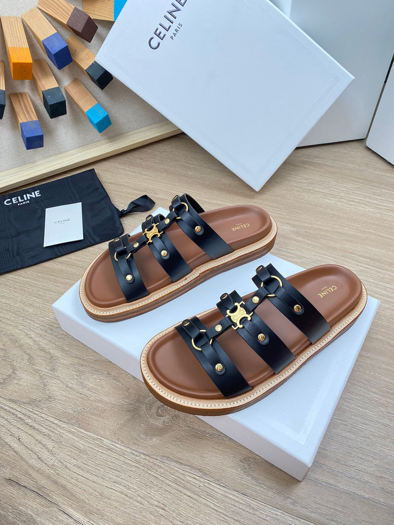 Celine Slides Tippi in Calfskin