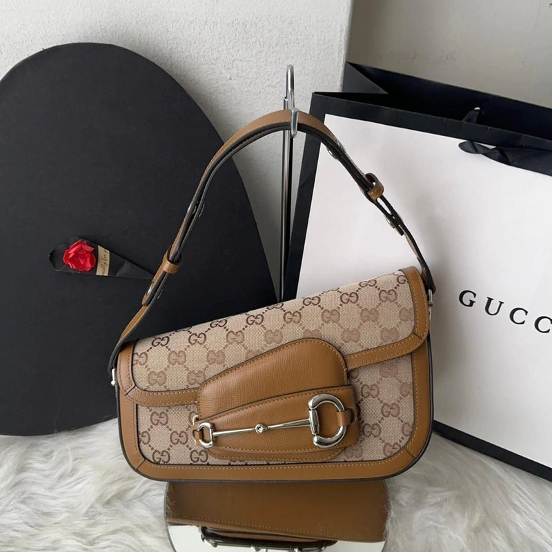 Gucci Beige Horsebit 1955 Shoulder Bag