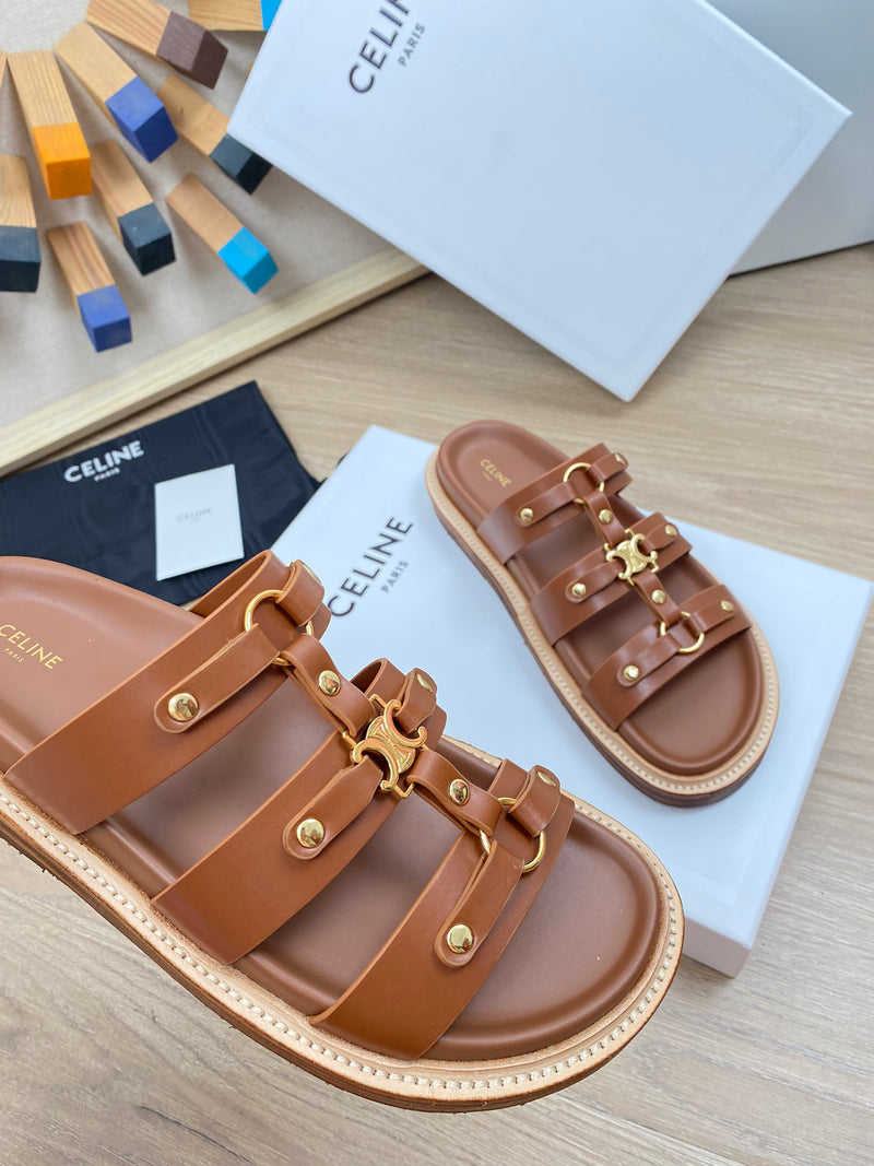 Celine Slides Tippi in Calfskin