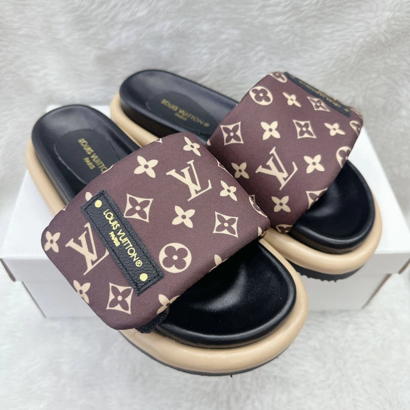 Slide Louis Vuitton Pool Pillow Denim