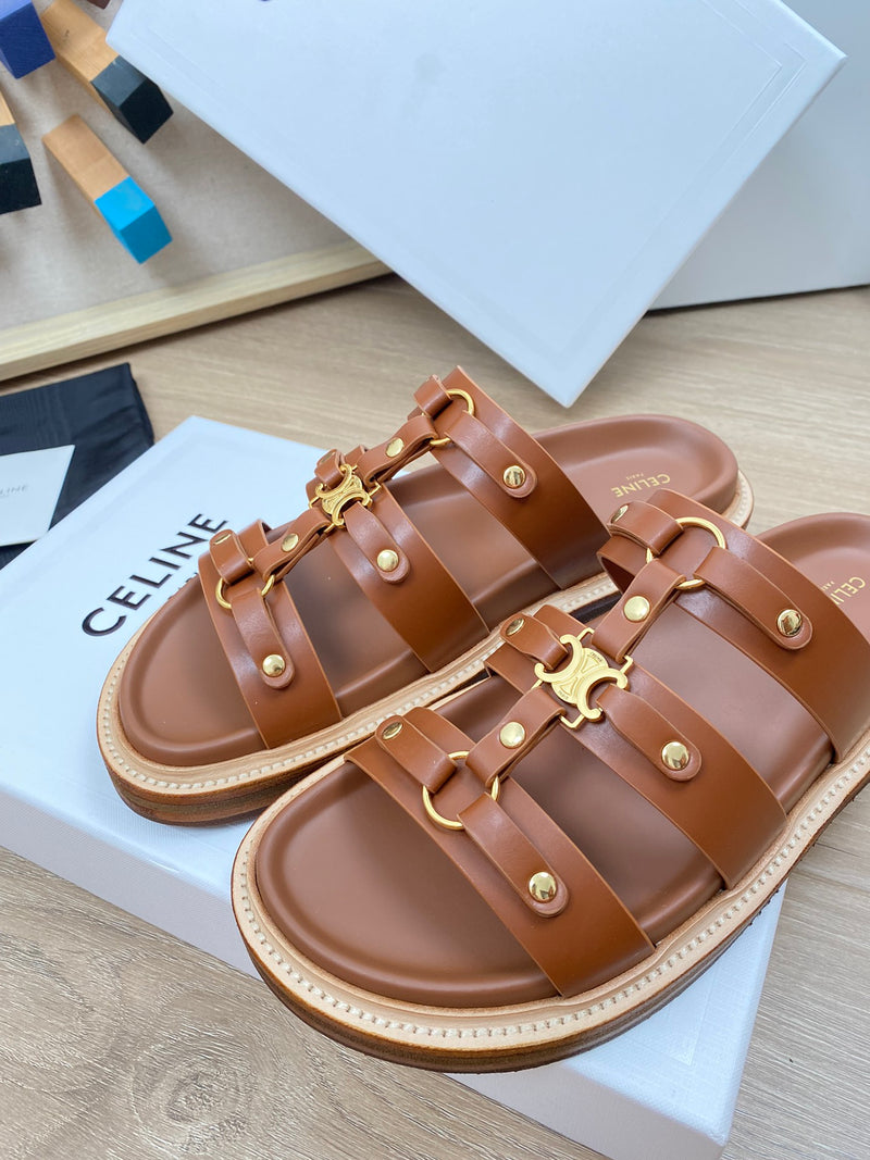 Celine Slides Tippi in Calfskin