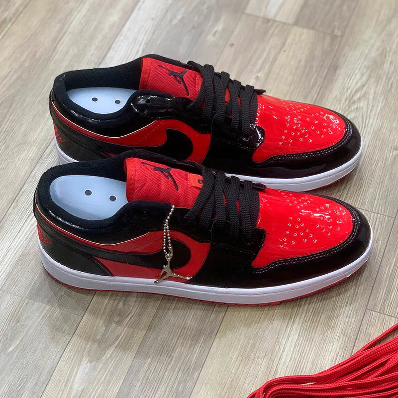 Tênis Air Jordan 1 Low Retro Og Gs Patent Bred