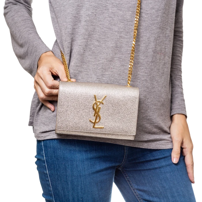 Bolsa Yves Saint Laurent Kate Silver