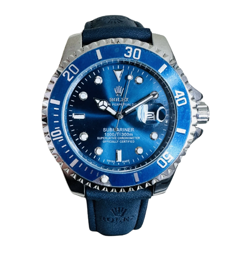 Relógio Rolex Submariner Pulseira de Couro