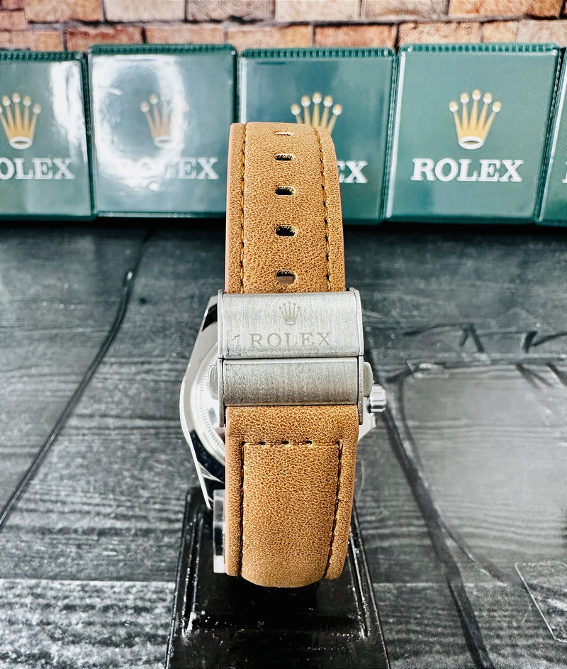 Relógio Rolex Submariner Strap Couro Brown