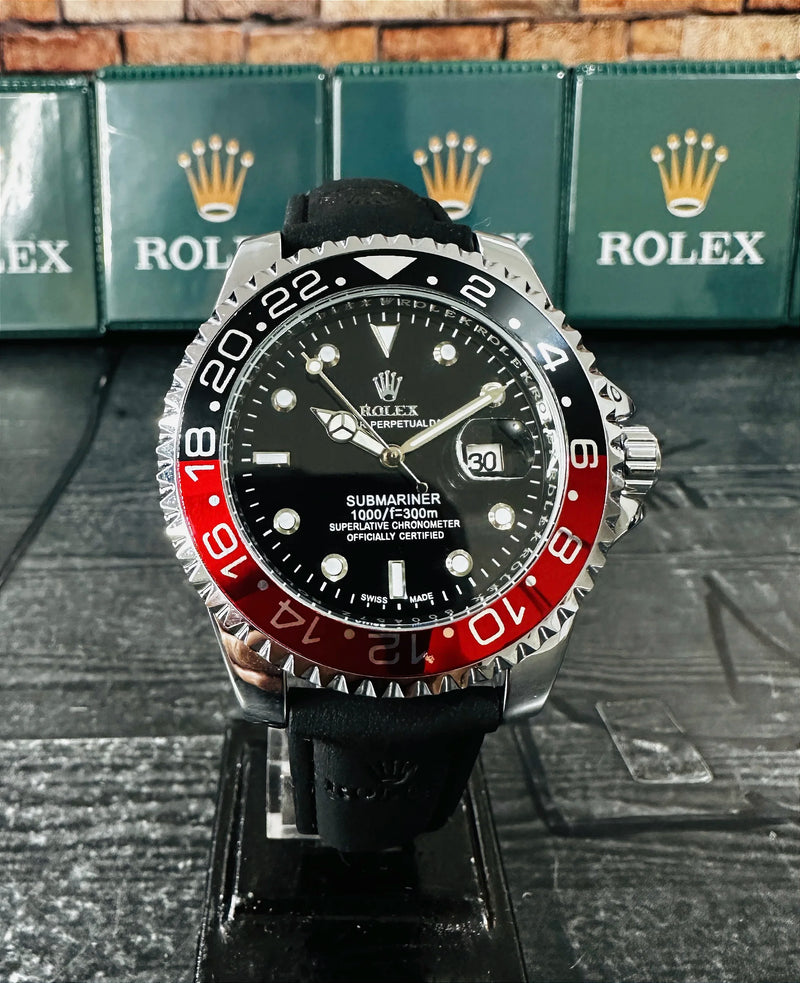 Relógio Rolex Submariner Pulseira de Couro