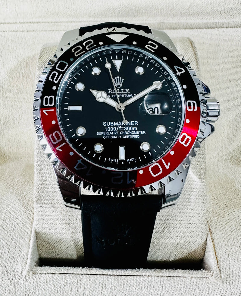 Relógio Rolex Submariner Pulseira de Couro