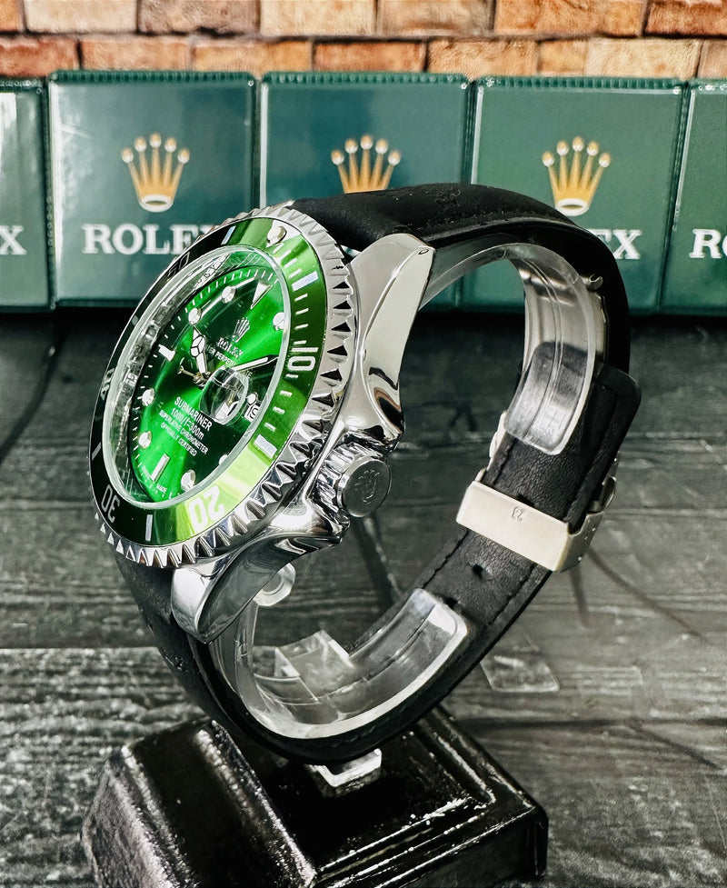 Relógio Rolex Submariner Pulseira de Couro