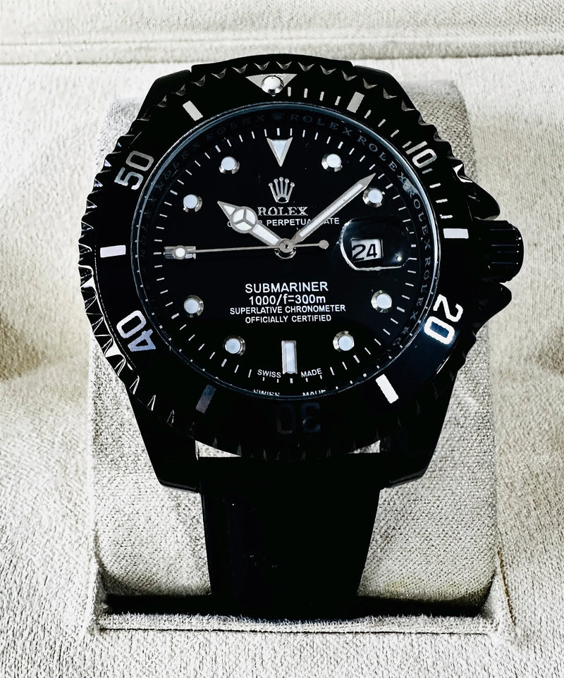 Relógio Rolex Submariner Pulseira de Couro