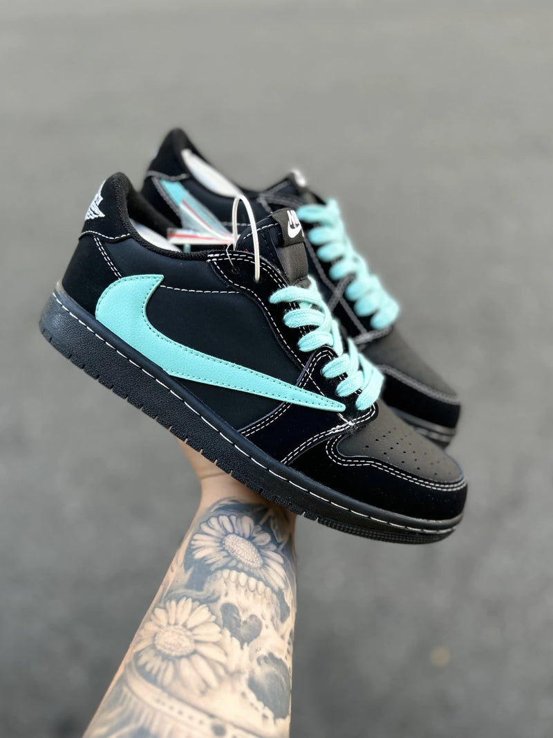 Tênis Air Jordan 1 Low Travis Scott Tiffany Custon