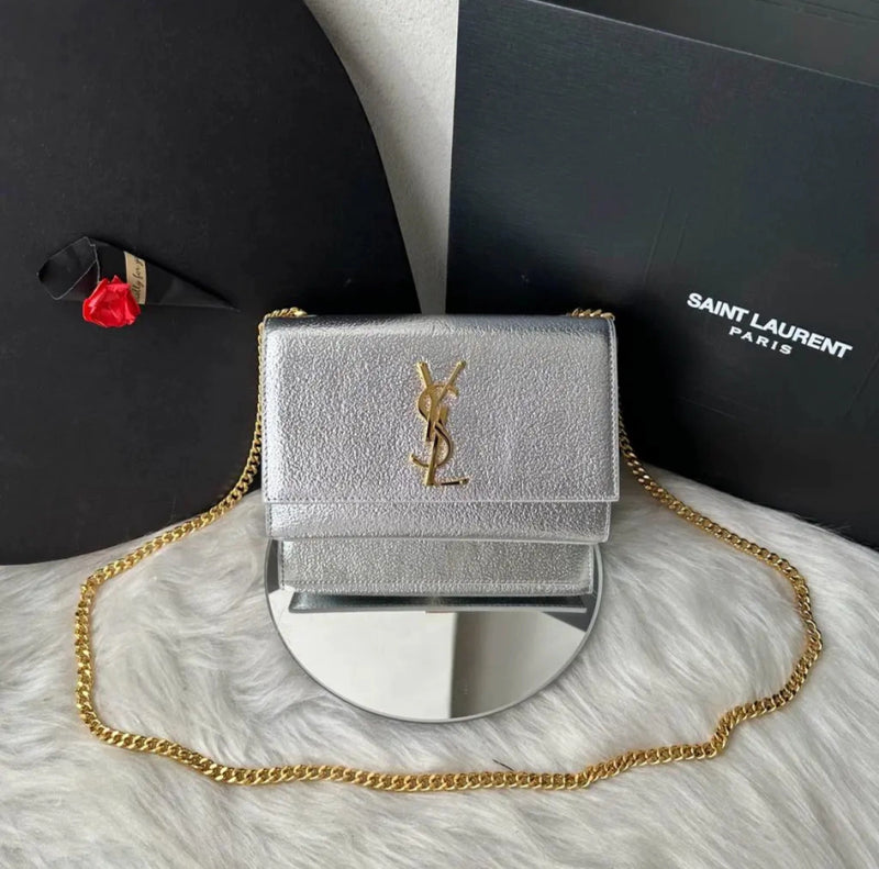 Bolsa Yves Saint Laurent Kate Silver