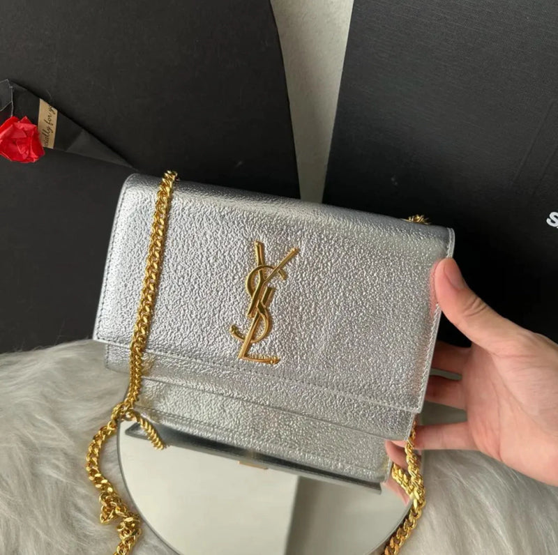 Bolsa Yves Saint Laurent Kate Silver