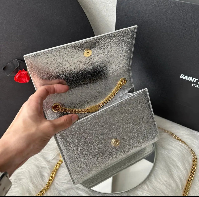 Bolsa Yves Saint Laurent Kate Silver