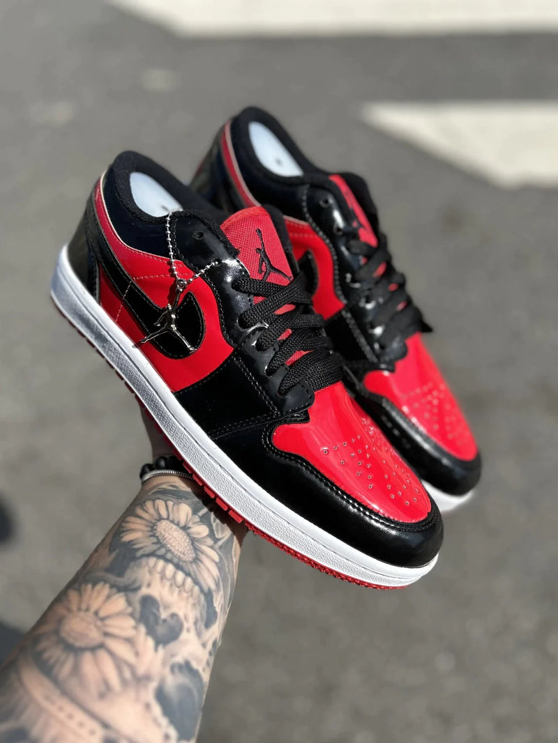 Tênis Air Jordan 1 Low Retro Og Gs Patent Bred