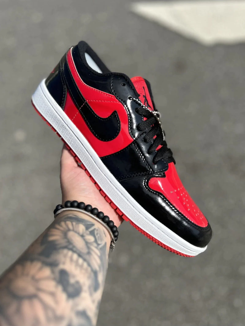 Tênis Air Jordan 1 Low Retro Og Gs Patent Bred