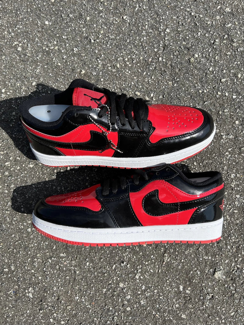 Tênis Air Jordan 1 Low Retro Og Gs Patent Bred