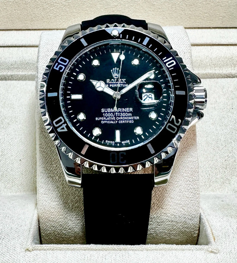 Relógio Rolex Submariner Pulseira de Couro