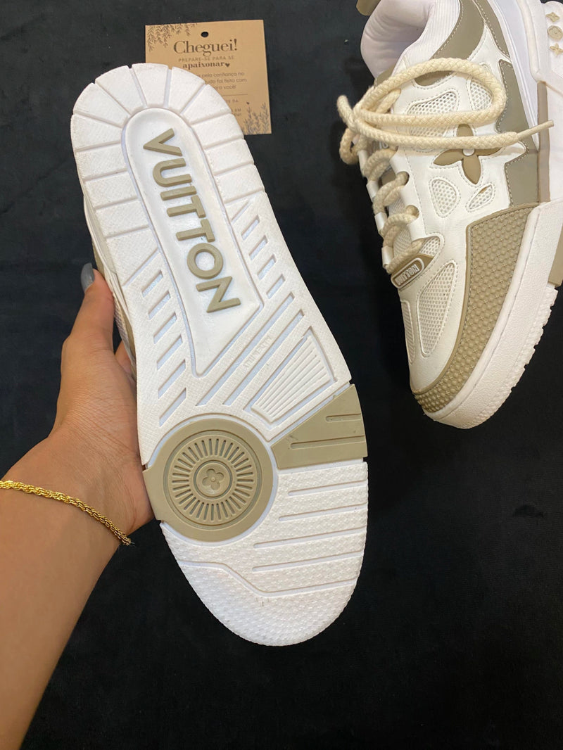 Tênis Louis Vuitton Skate em Beige