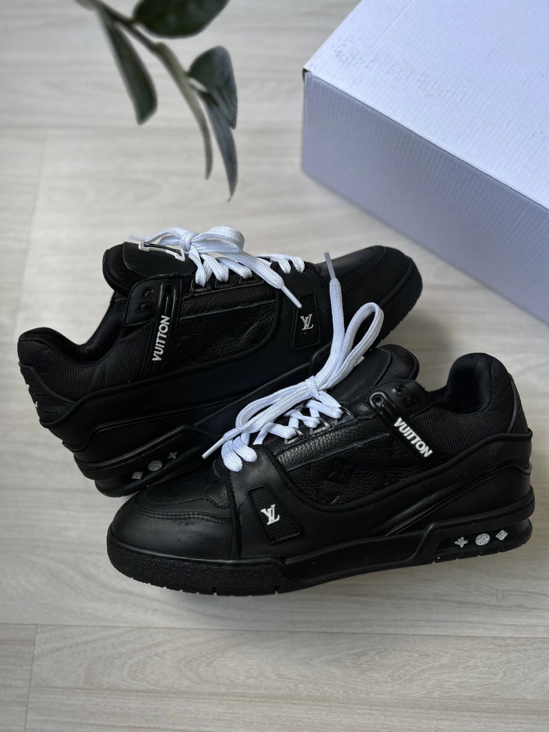 LV Trainer All Black Embossing