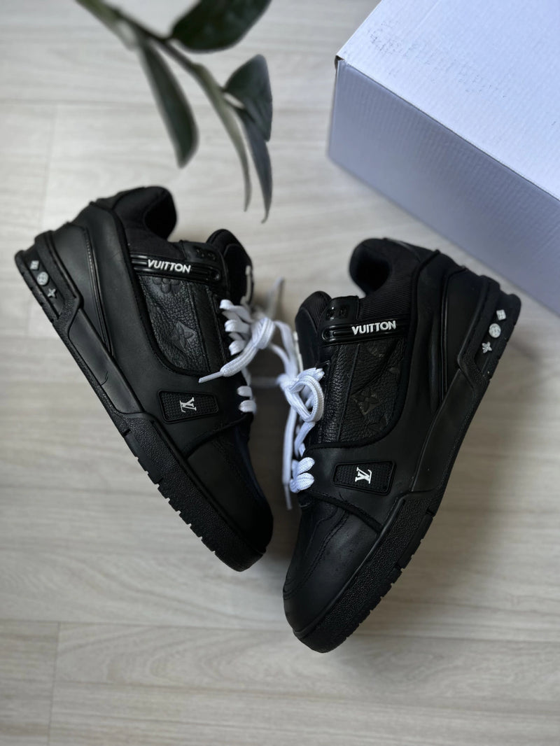 LV Trainer All Black Embossing