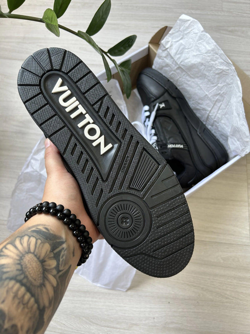 LV Trainer All Black Embossing