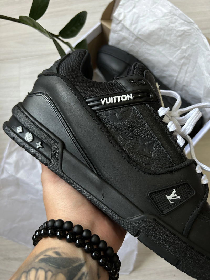 LV Trainer All Black Embossing