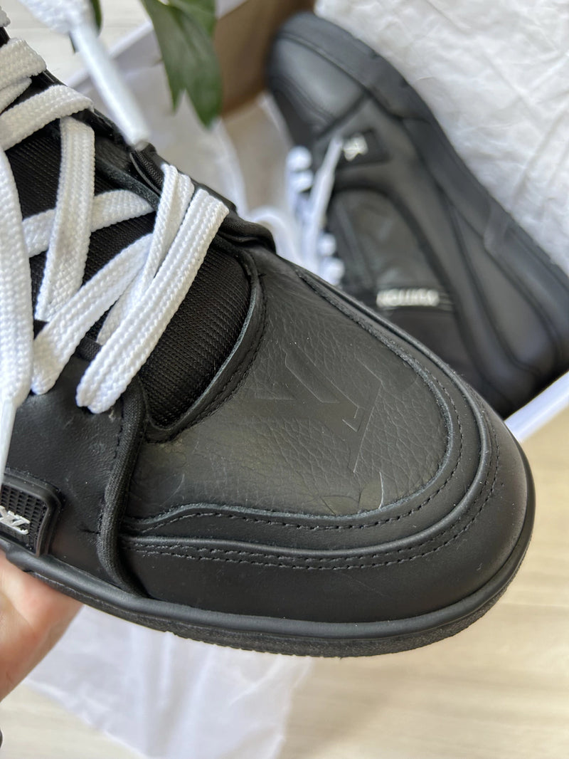 LV Trainer All Black Embossing