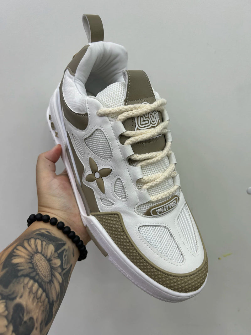 Tênis Louis Vuitton Skate em Beige