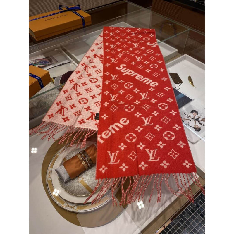 Cachecol LV x Supreme Monogram