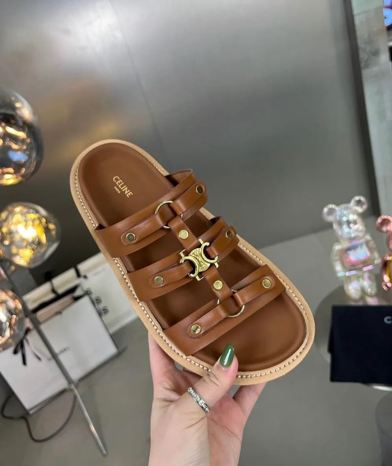 Celine Slides Tippi in Calfskin