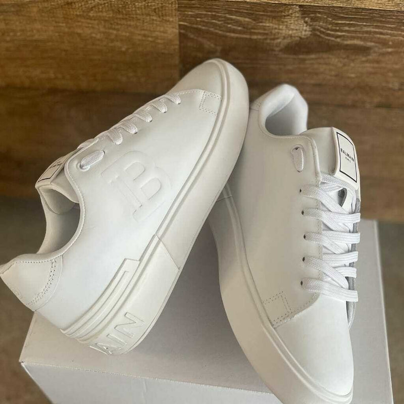 Tênis Balmain B-Court Leather Trainers