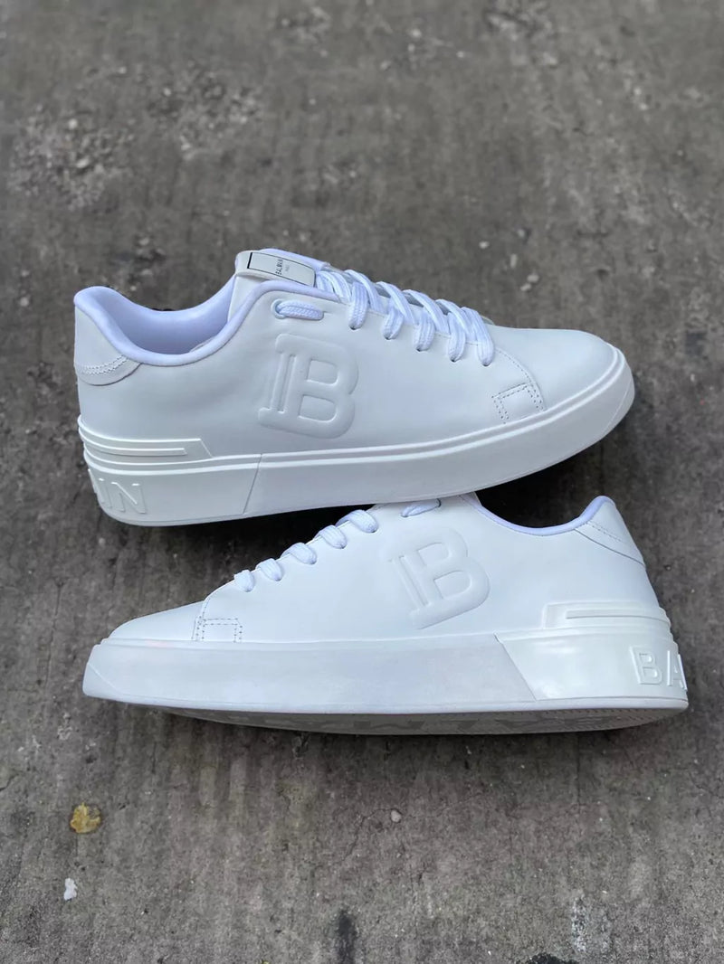 Tênis Balmain B-Court Leather Trainers