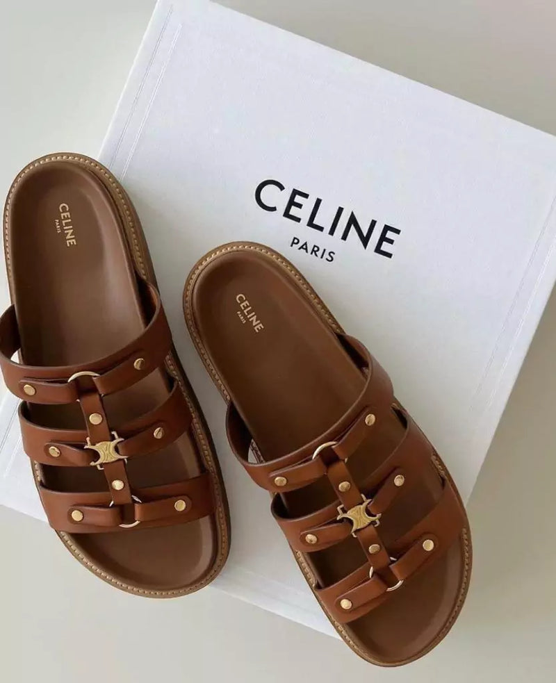 Celine Slides Tippi in Calfskin