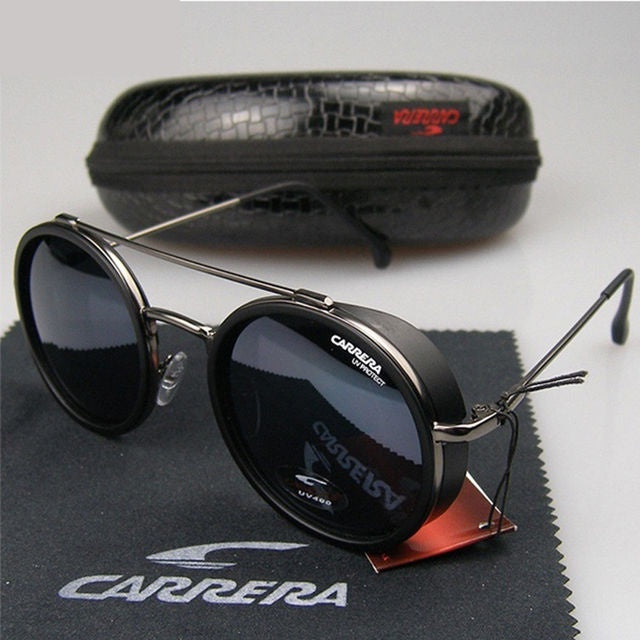 New Carrera vintage redondos Óculos de sol masculinos