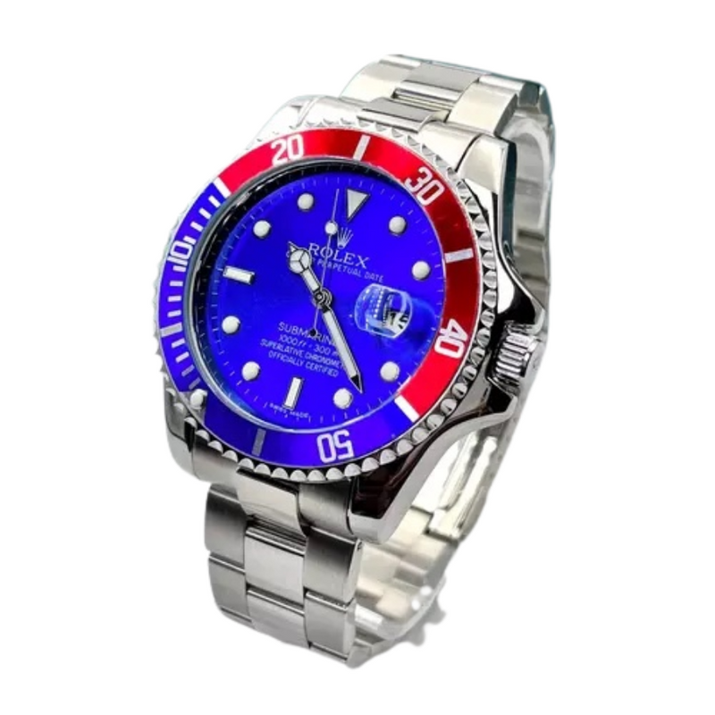 Relógio Rolex Submariner Misto Fundo Azul