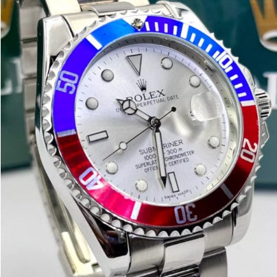 Relógio Rolex Submariner Misto Fundo Prata